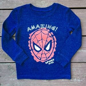 Jumping Beans Spider-Man Boys Waffle Knit Thermal Long Sleeve Tee Shirt  2T